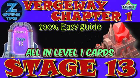 Vergeway Chapter Stage All With Level Cards Lords Mobile