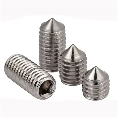 Stainless Steel Hexagon Socket Set Screws With Cone Point Din China