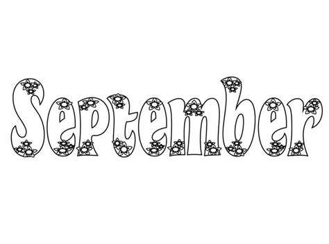 Precioso Septiembre Para Colorear Imprimir E Dibujar Coloringonly