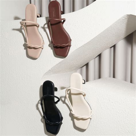 Jual Nakedsol Rue Heels Black Oat Nude Dark Brown Sepatu Hak Tali Wanita Sepatu Heels