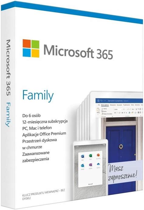 Microsoft Office Microsoft 365 Family PL - licencja na rok (6GQ01161 ...