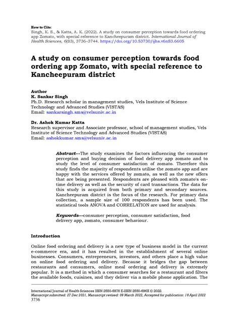 A Study On Consumer Perception Towards F Ad Ee How To Cite