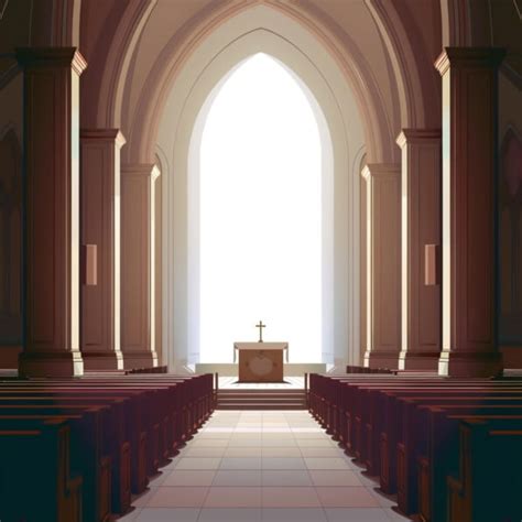 Download Tranquil Church Interior With Pews And Altar Backgrounds