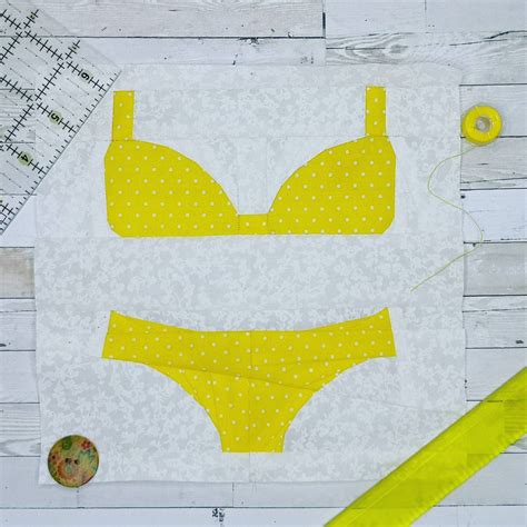 Bikini Foundation Paper Piecing Pattern FPP Quilt Block PDF Pattern Sizes Etsy UK
