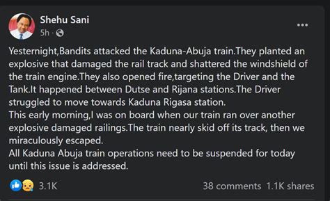 Breaking Nrc Suspends Abuja Kaduna Train Services Indefinitely