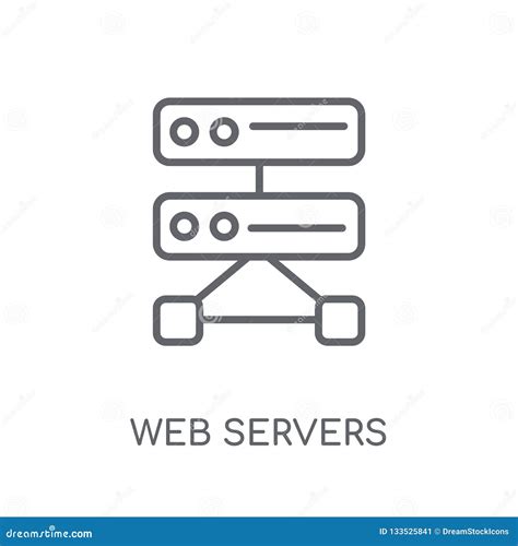 Icono Linear De Los Web Server Concepto Moderno Del Logotipo De Los Web