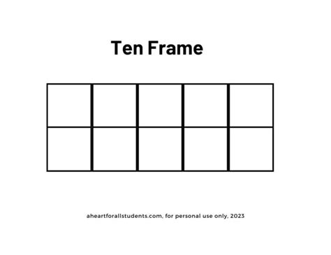 FREE Printable Ten Frame Cards, Templates & Activities - A Heart For ...