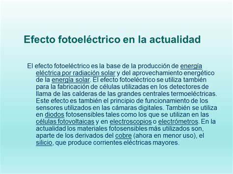 Efecto Fotoeléctrico Presentación Powerpoint