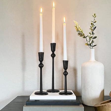 Amazon Iron Taper Candle Holder Set Of 3 Decorative Candle Stand