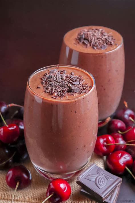 Delicious Cherry Chocolate Smoothie Foodheal