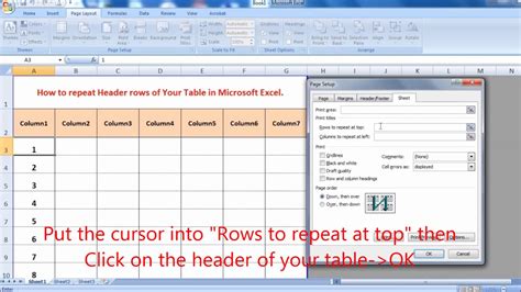 How To Repeat Header Rows Of Your Table In Microsoft Excel Youtube 19998 Hot Sex Picture