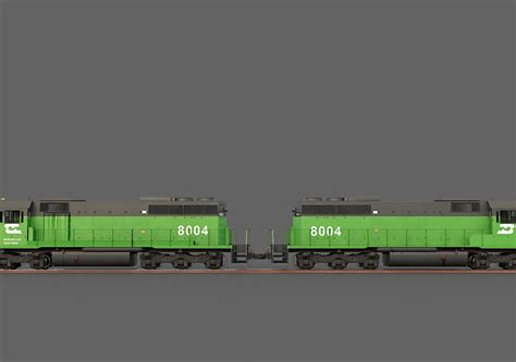 Locomotive EMD SD40 2 Burlington Northern CGTrader