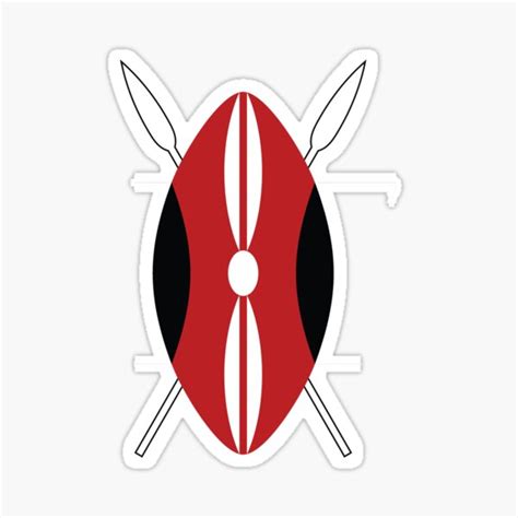 Kenyan Shield Sticker For Sale By Litu Redbubble