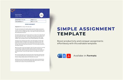 Assignment Template In Word Free Download