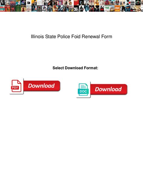 Fillable Online Illinois State Police Foid Renewal Form. Illinois State ...