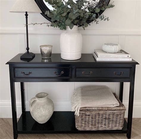 Long Black Console Table With Drawers : Extra long (over 75 in.) - bmp-ify