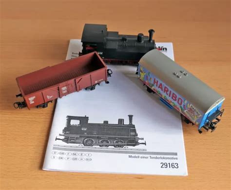 MÄRKLIN H0 GÜTERZUG mit Dampflok BR 89 aus Set 29163 fx Digital sehr