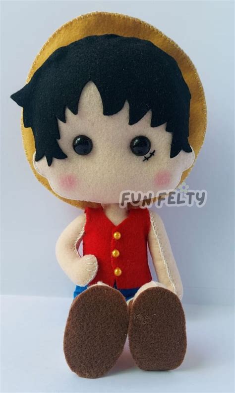 Boneco Feltro Luffy One Piece Elo Produtos Especiais