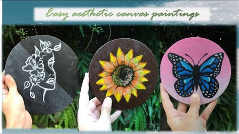 Easy Aesthetic Paintings On Round Canvas Pinterest Inspired Paintings