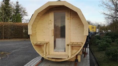 Gartensauna Fassauna 350 Cm Mit Vorraum Liferung Youtube