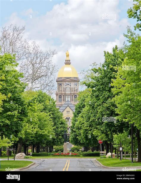 University Of Notre Dame Main Building 1879 Iconic Golden Dome