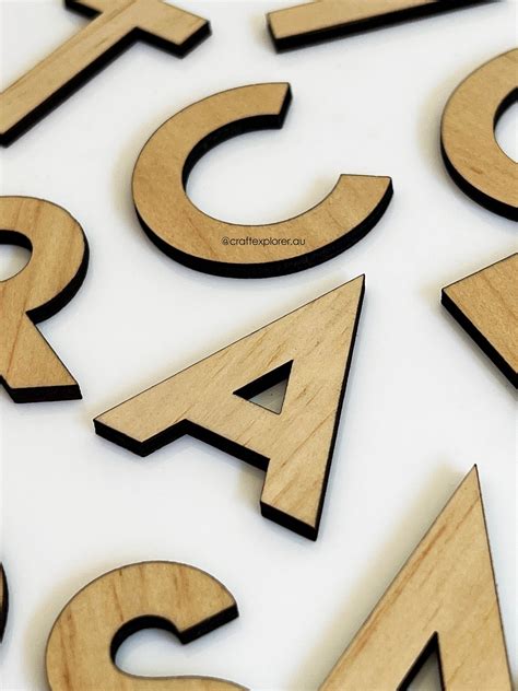 Laser Cut Wooden Letters Numbers Mm Thick Up To Cm Size Cafe Retail