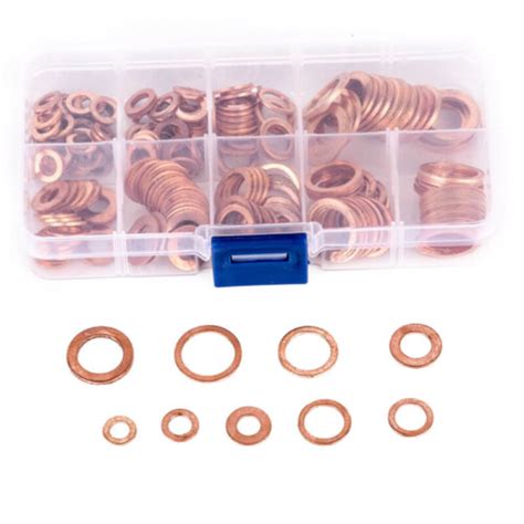 Pcs Solid Copper Washers Sump Plug Assorted Washer Car Set Plastic