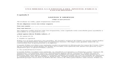 Pdf Una Mirada A La Epistola Del Apostol Pablo A Los · Sentía