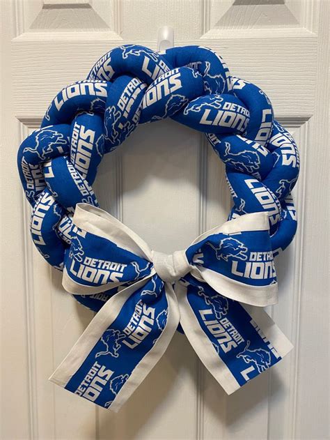 Detroit Lions Wreath Detroit Wreath Lions Football Nfl Etsy