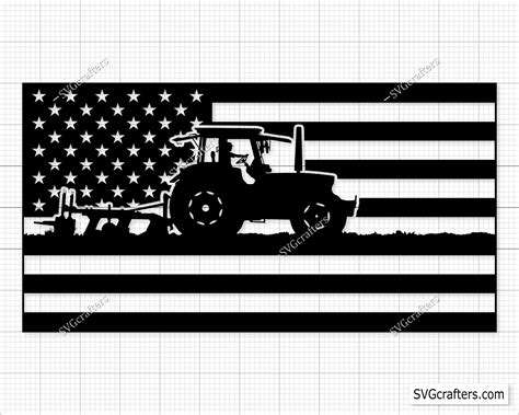 American Farm Tractor Svg Us Tractor Svg Farm Tractor Png Etsy