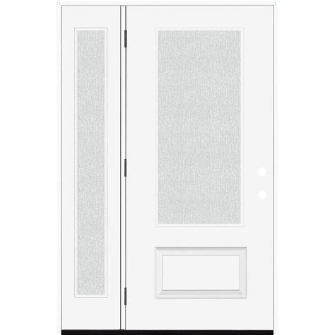 Steves Sons Legacy 51 In X 80 In 3 4 Lite Rain Glass RHOS White