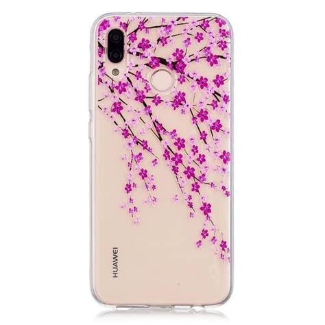 Coque Huawei P20 Lite Fleurs Doux TPU Silicone Transparent Téléphone