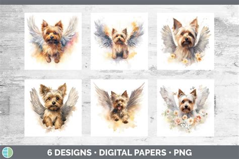 Memorial Angel Yorkshire Terrier Dog Paper Backgrounds Dig