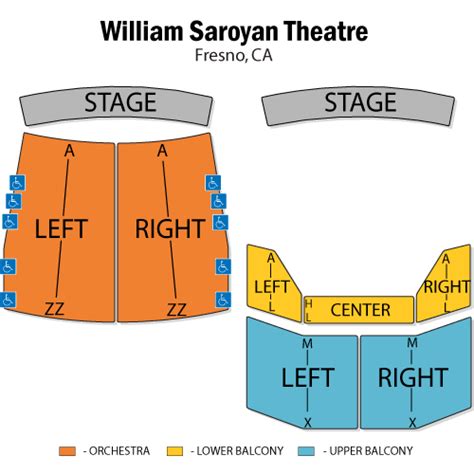 William Saroyan Theatre Seating Chart With Seat Numbers