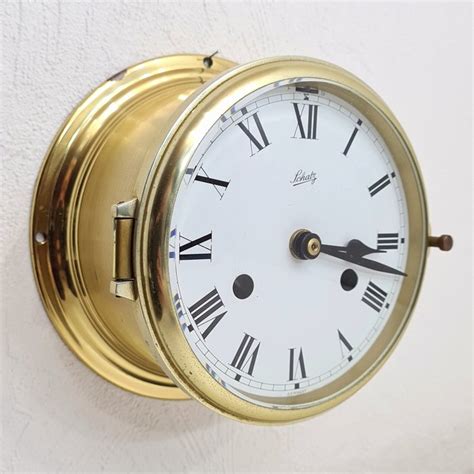 Schatz Ships Clock With Junghans Quartz Movement Brass Catawiki