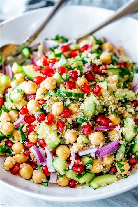 Healthy Chickpea Quinoa Salad Recipe Quick Chickpea Quinoa Salad Recipe — Eatwell101