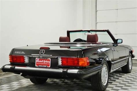 1988 Mercedes Benz 560sl Black With Burgundy Interior And 6200