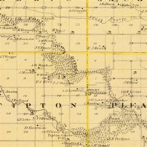 Vintage Map of Hardin County Iowa, 1875 by Ted's Vintage Art