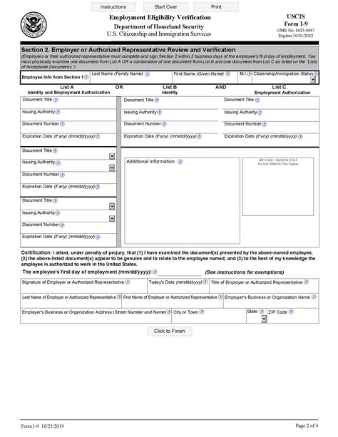 I-9 Form 2022 Printable & Fillable PDF | Free Online Forms