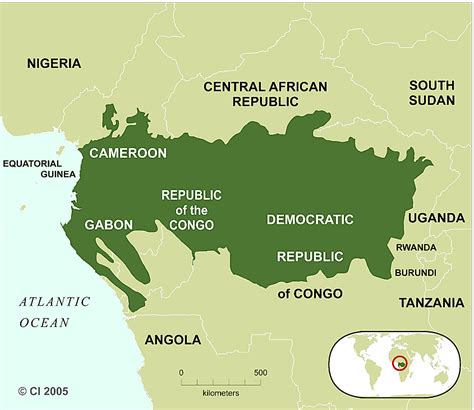 Congo Basin Rainforest On Africa Map at Jackson Ribush blog