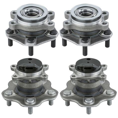 AutoShack Front And Rear Wheel Bearing Hub Assembly With ABS Set Of 4