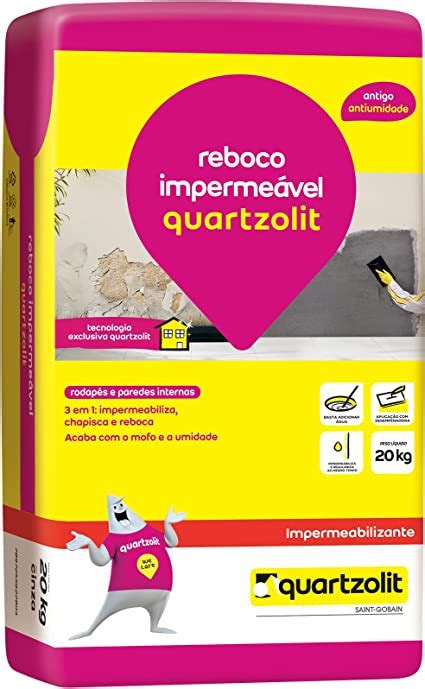 IMPERMEABILIZANTE REBOCO IMPERMEÁVEL QUARTZOLIT SACO 20KG Amazon br