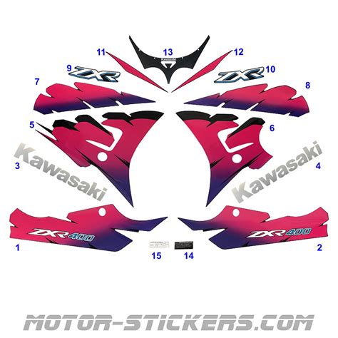 Kawasaki Zxr 400 1994 Decals