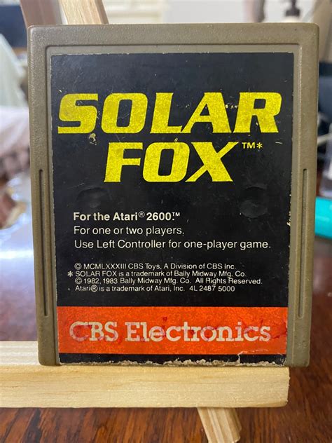 Atari Vgc Cbs Electronics Solar Fox Video Game Cartridge