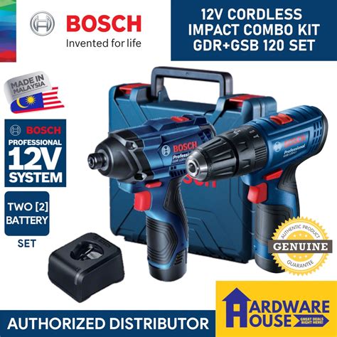 Original Bosch V Cordless Impact Drill Driver Combo Kit Gdr Gsb