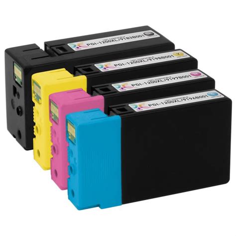 Bulk Set Of 4 Canon PGI 1200XL Black Cyan Magenta Yellow