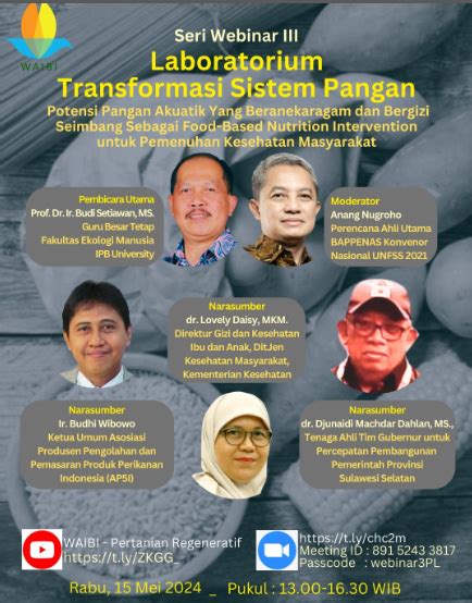 Seri Webinar II Laboratorium Transformasi Sistem Pangan