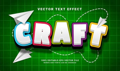 Premium Vector Craft 3d Editable Text Style Effect Craft Text Effect