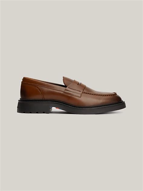 Lightweight Leather Loafers Brown Tommy Hilfiger