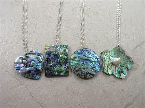 Abalone Shell Necklace Paua Shell Heart Abalone By Glowingdawn